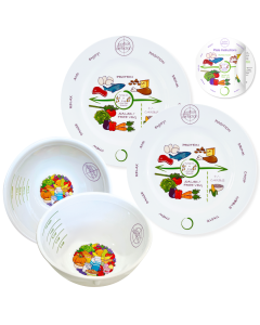 Set of Bariatric Plates & Bowls - Porcelain